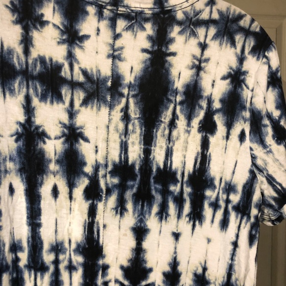 Rock & Republic Tie Dye Short Sleeve V-Neck Tee LG - Picture 4 of 8